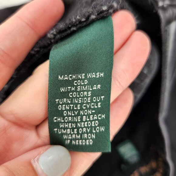 Ralph Lauren Jeans Co. Classic Bootcut Black Denim Jeans Women's 8 - Picture 9 of 9